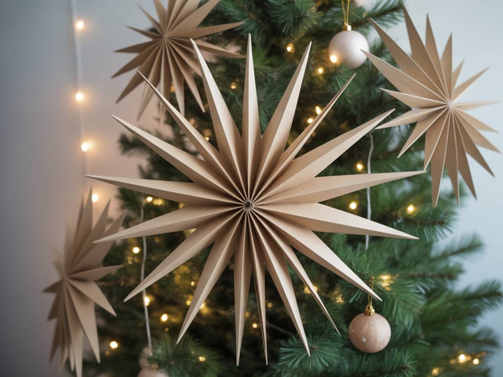 Fabriquer des étoiles papier Noël pour une décoration festive naturelle