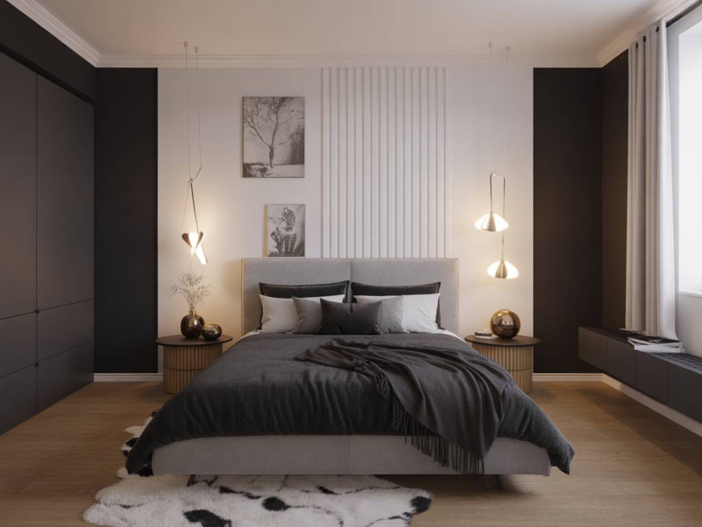 Décorer une chambre noire et blanc avec élégance et contraste